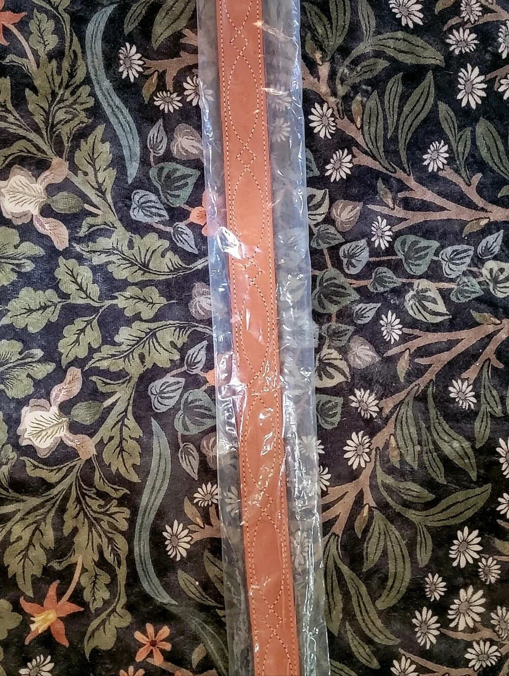 Bianchi Men’s Brown Leather Belt With Brass Buckle Stitching Reversible